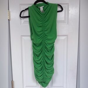 Zara Green Ruched Dress